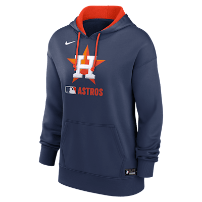 売れ筋商品|||ニューエラ カットソー トップス レディース Women's Navy Houston Astros Cooperstown Collection Cropped Raglan Pullover Hoodie Navy Women's Houston Astros New Era Navy Cooperstown Collection